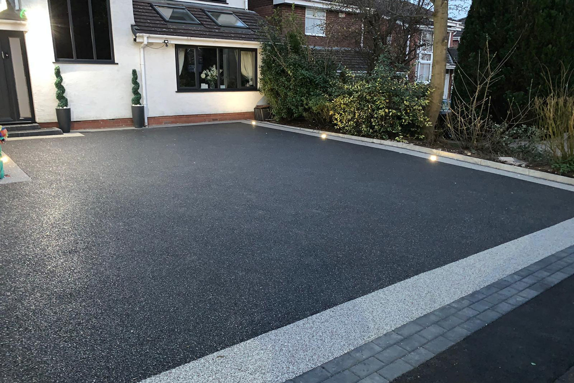 resin driveway - winter